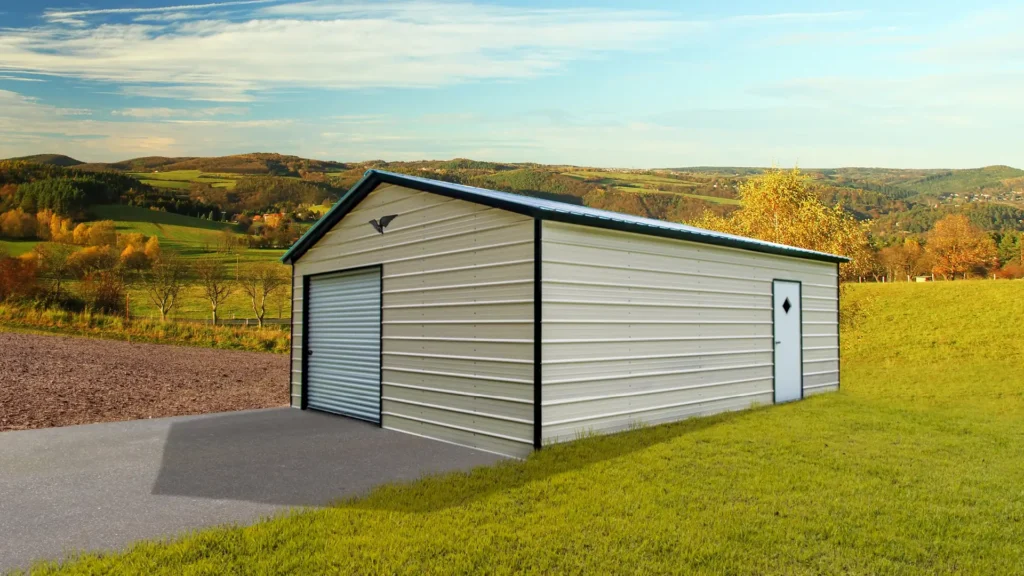 Example photo of a steel garage