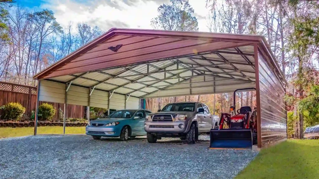 Example photo of a steel carport