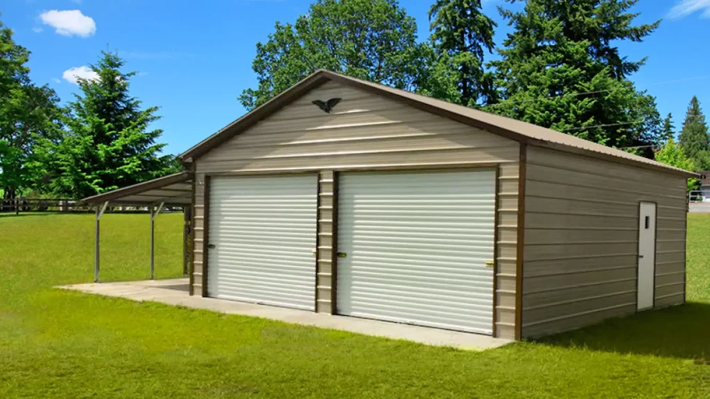 Example photo of a steel garage