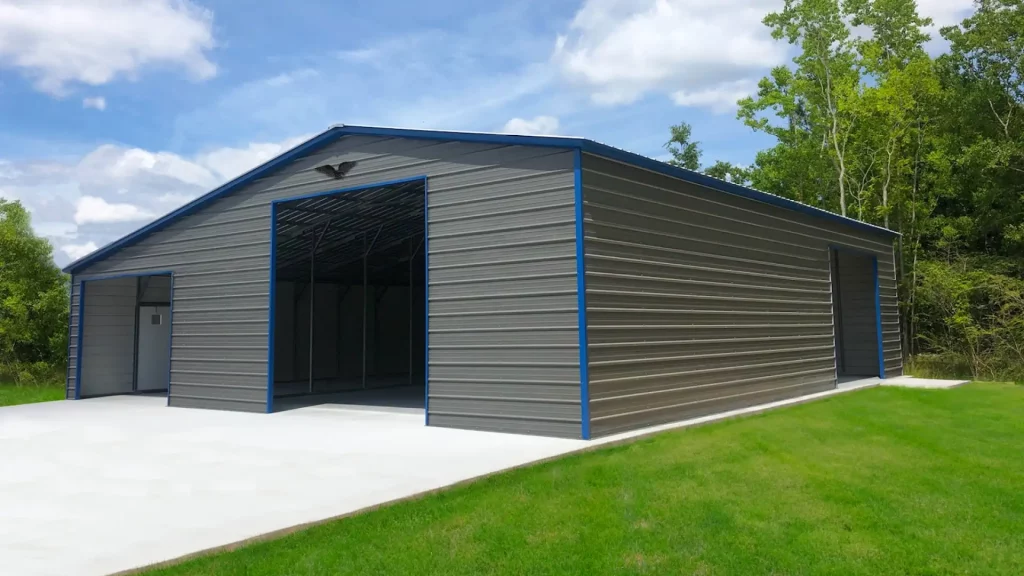 Example photo of a steel garage