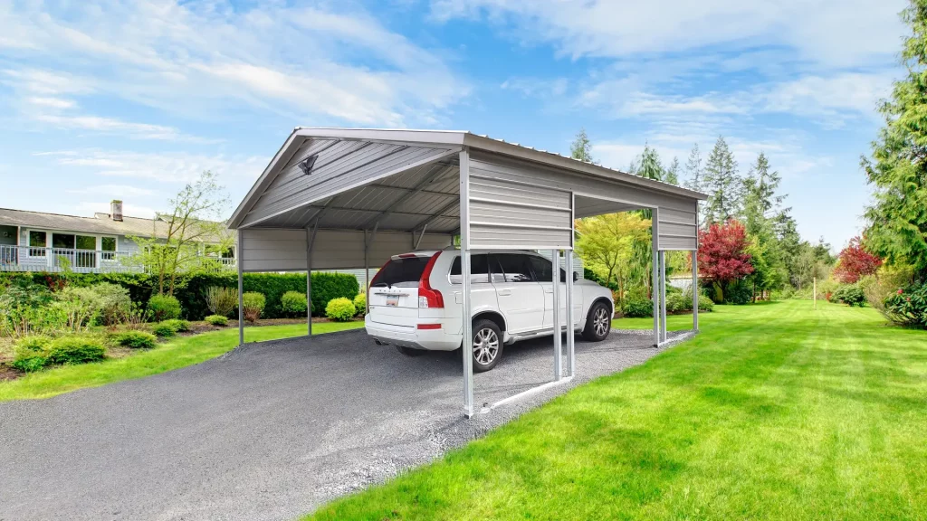 Example photo of a steel carport
