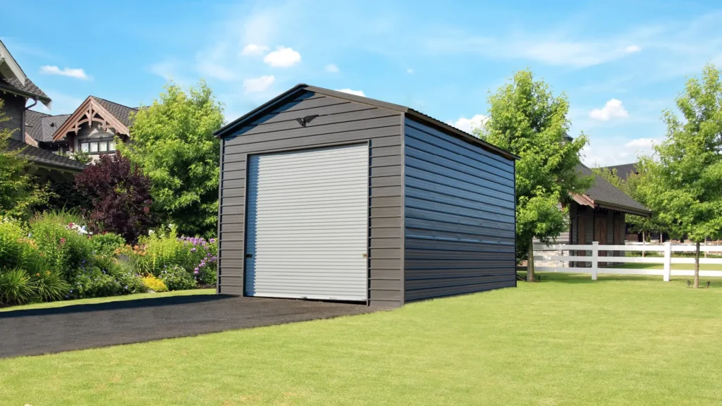 Example photo of a steel garage