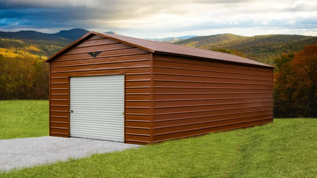Example photo of a steel garage