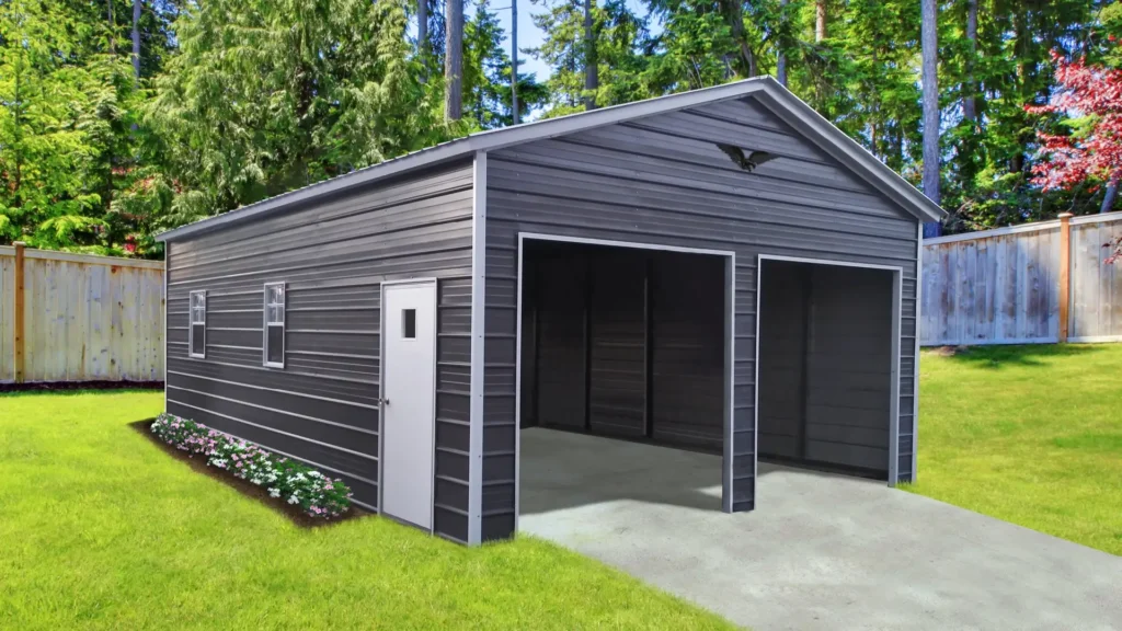 Example photo of a steel garage