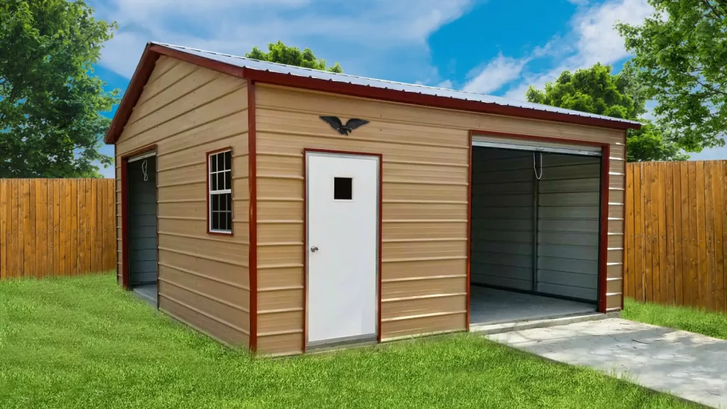 Example photo of a steel garage
