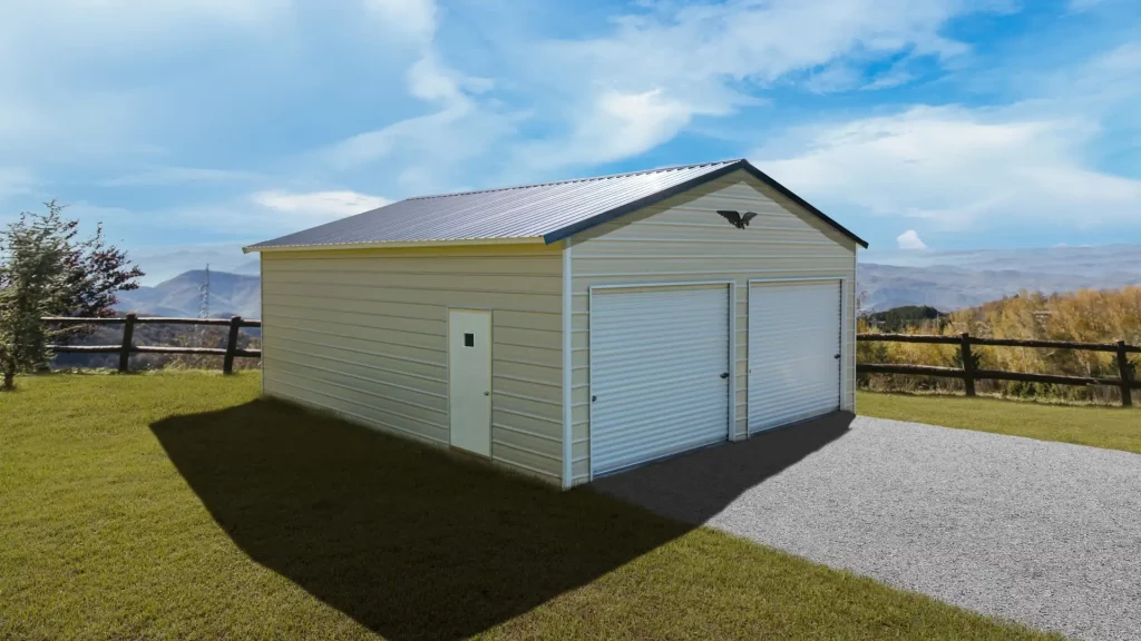 Example photo of a steel garage