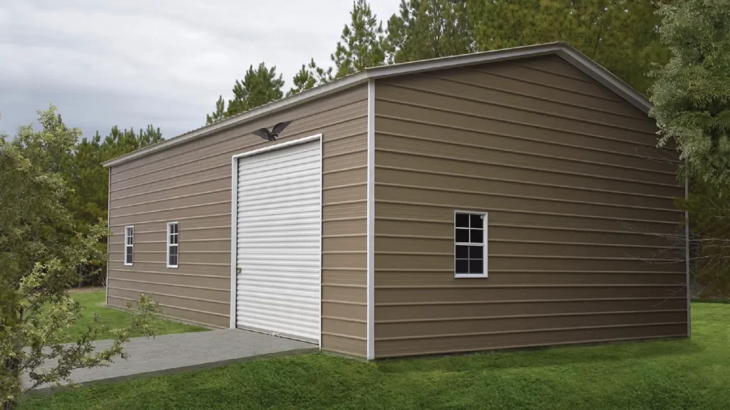 Example photo of a steel garage