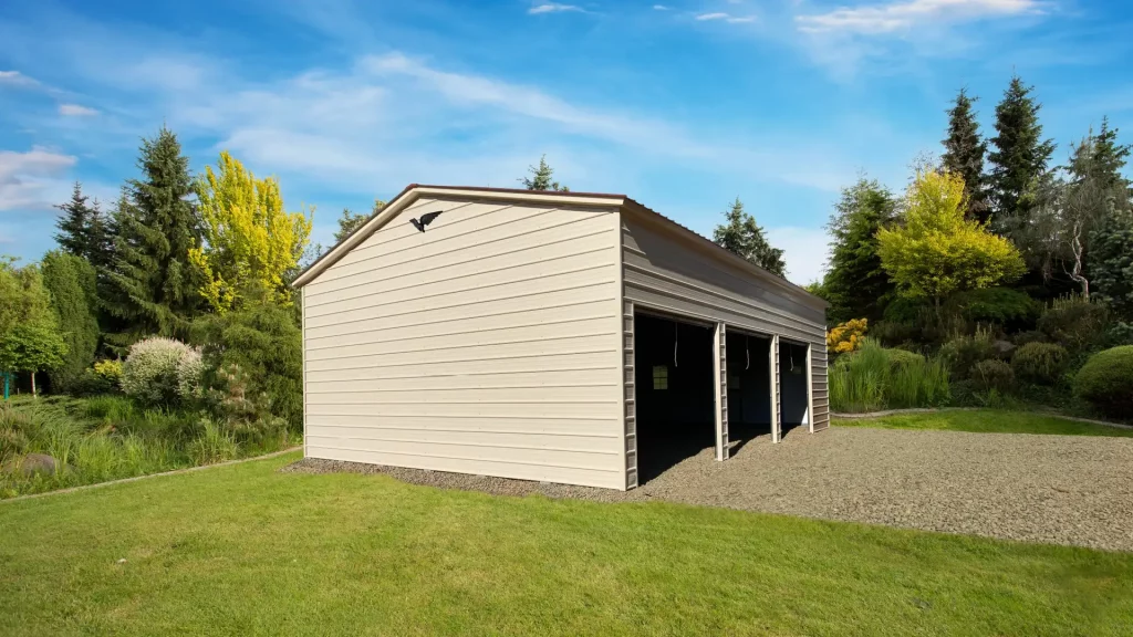 Example photo of a steel garage