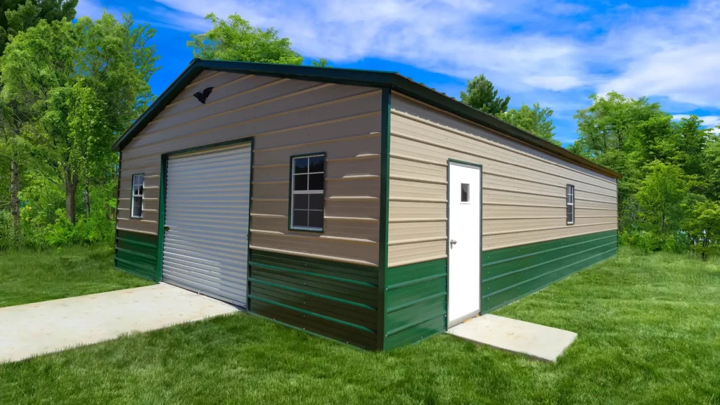 Example photo of a steel garage