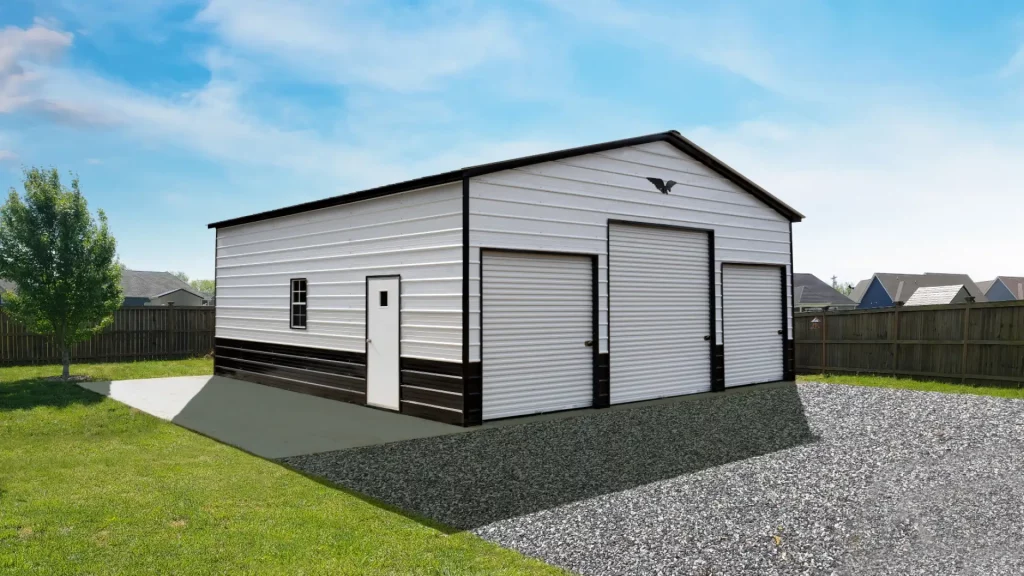 Example photo of a steel garage