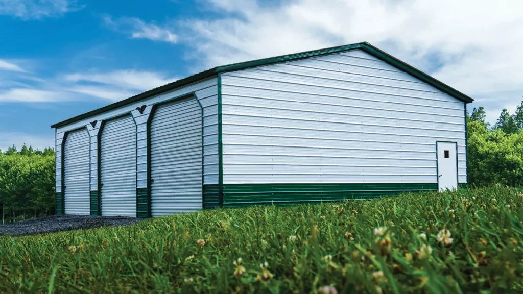 Example photo of a steel garage