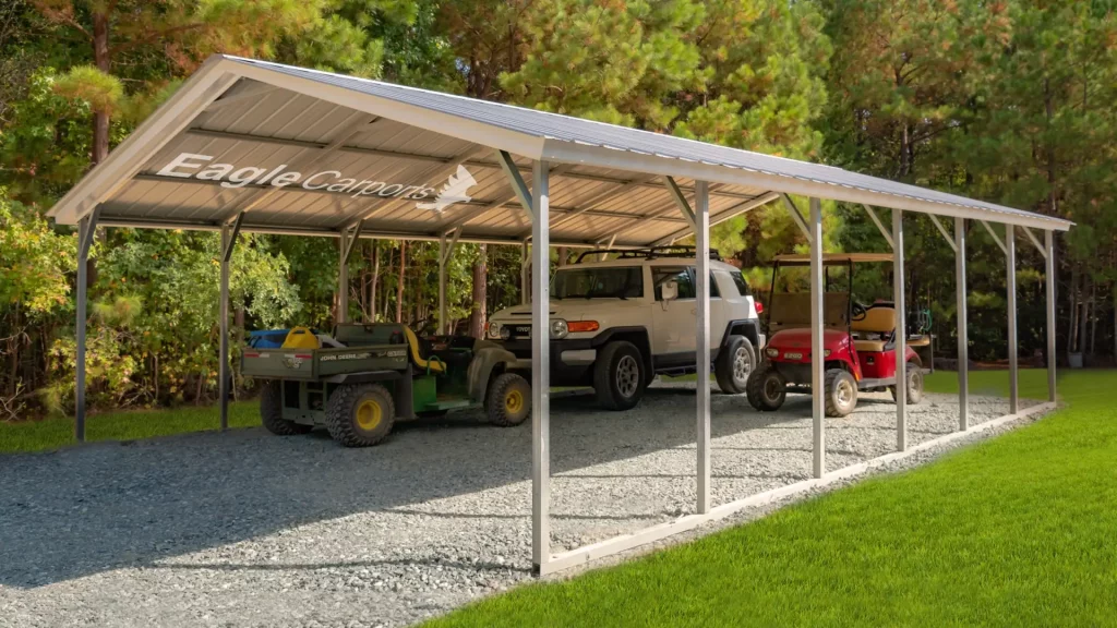 Example photo of a steel carport