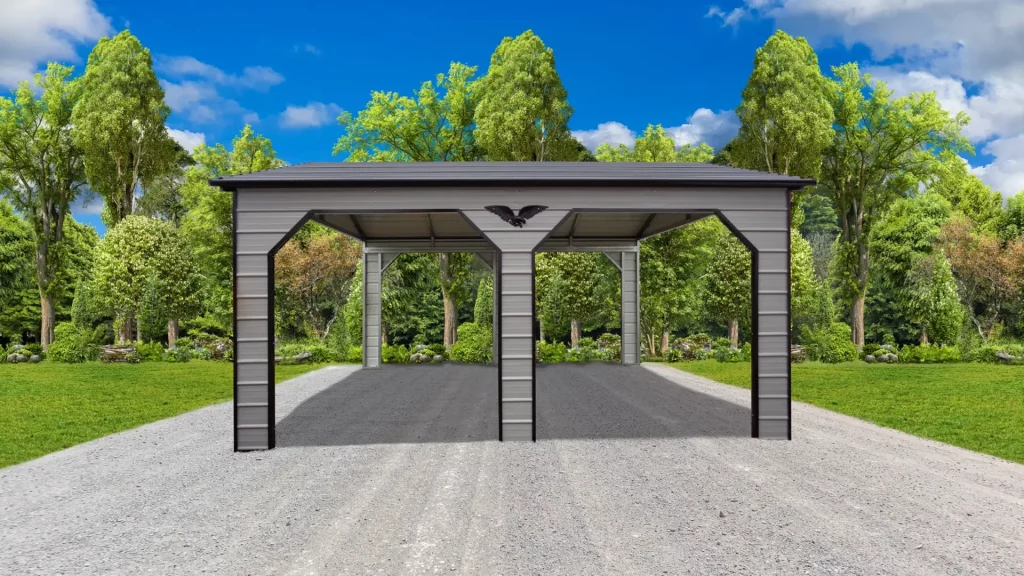 Example photo of a steel carport