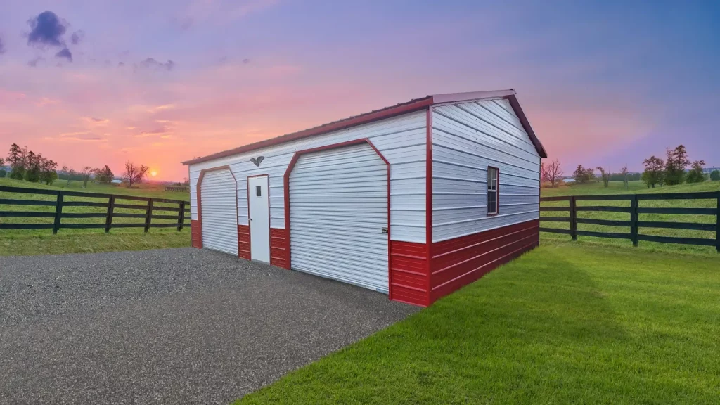 Example photo of a steel garage