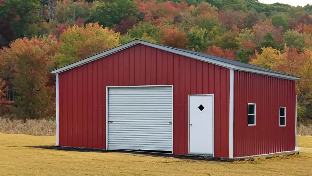 Example photo of a steel garage