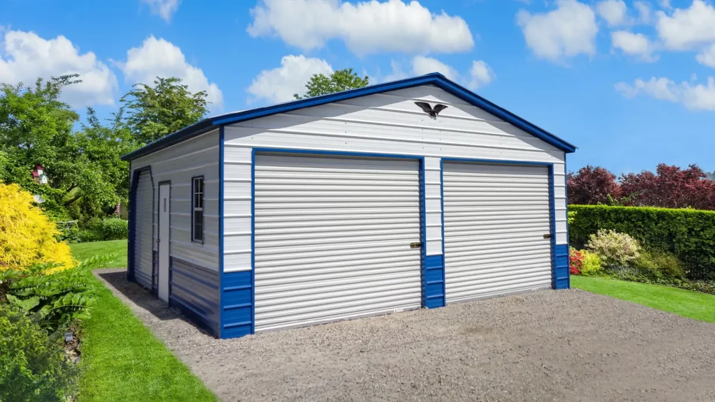 Example photo of a steel garage