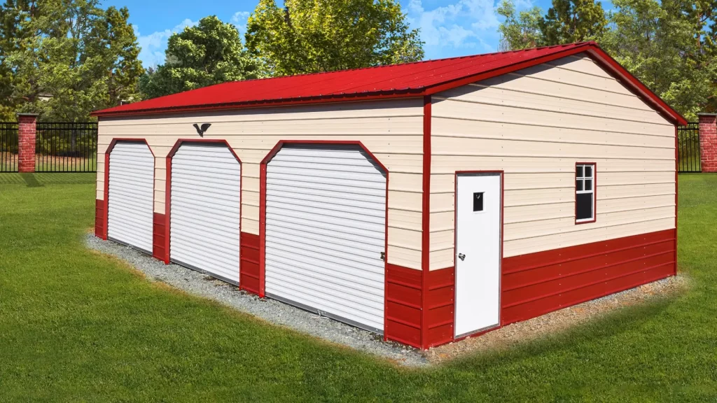 Example photo of a steel garage