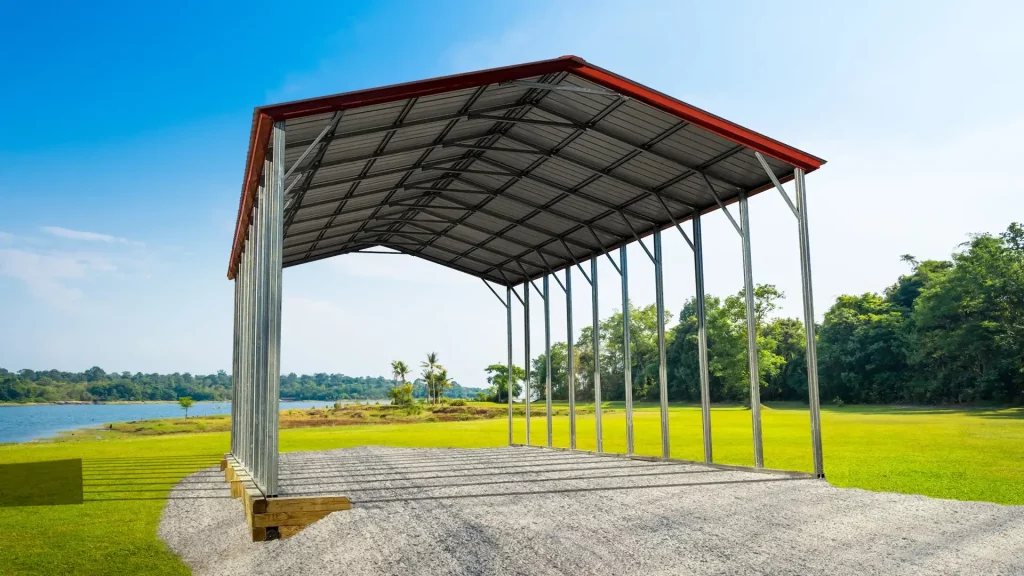 Example photo of a steel carport