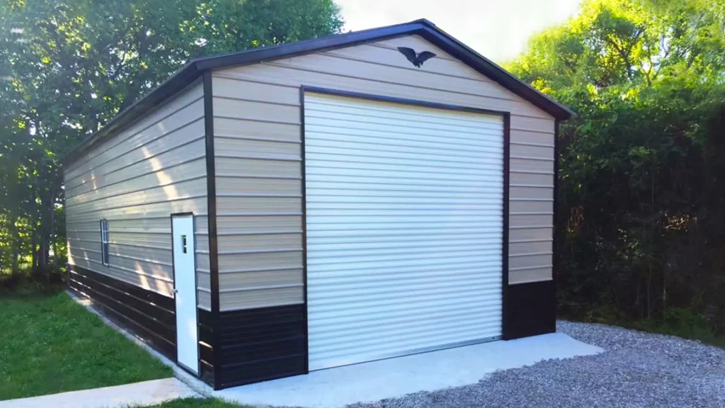 Example photo of a steel garage