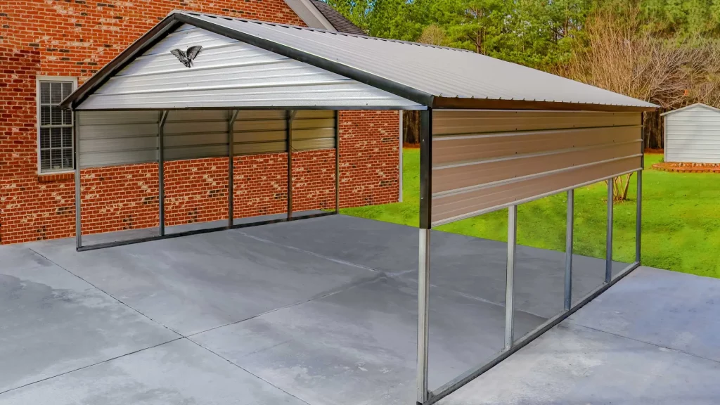 Example photo of a steel carport