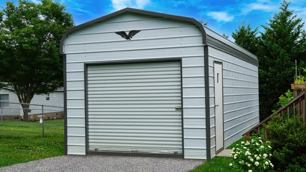 Example photo of a steel garage