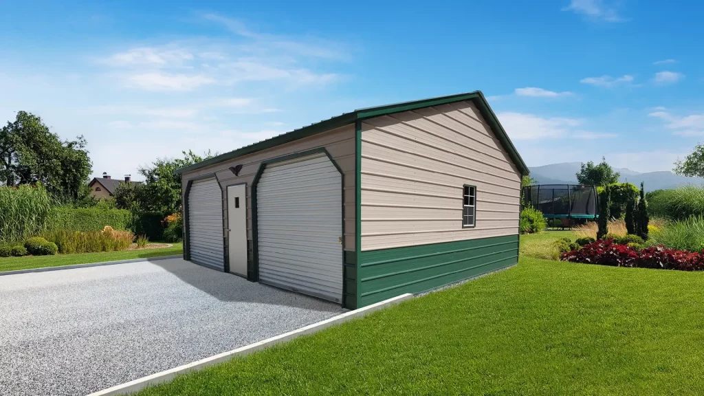 Example photo of a steel garage