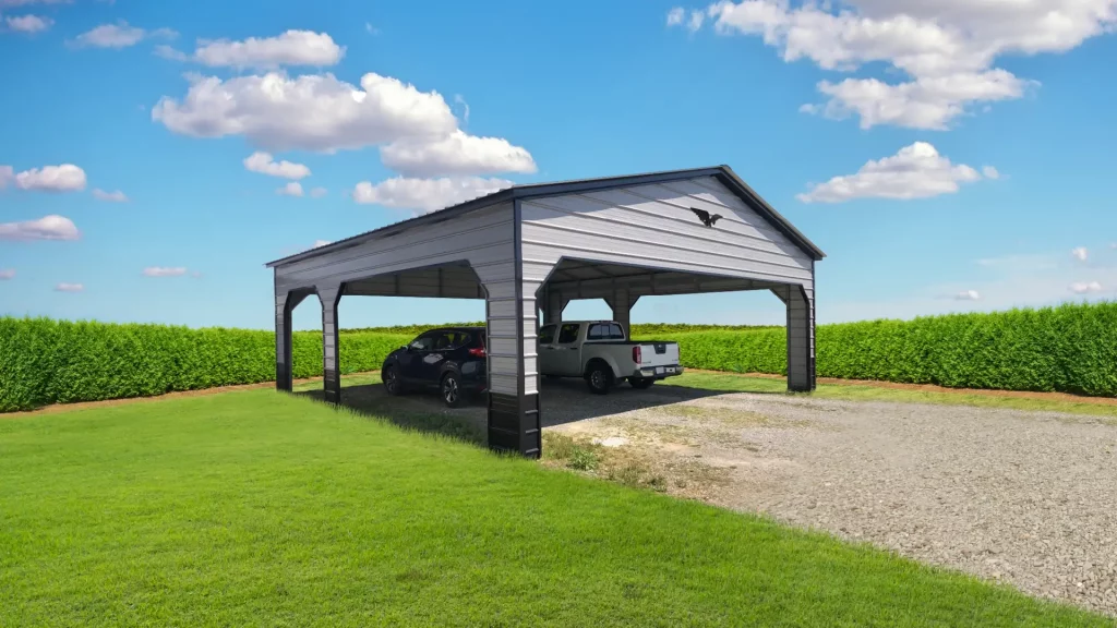 Example photo of a steel carport