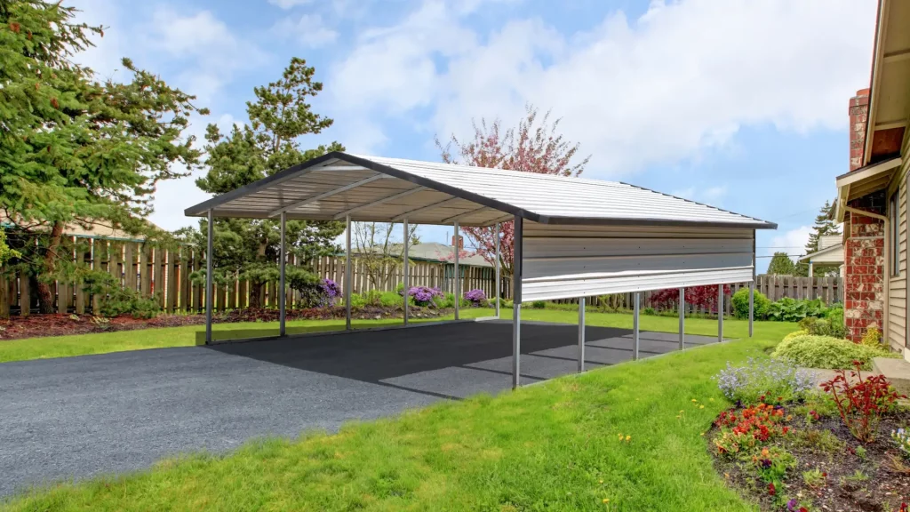 Example photo of a steel carport