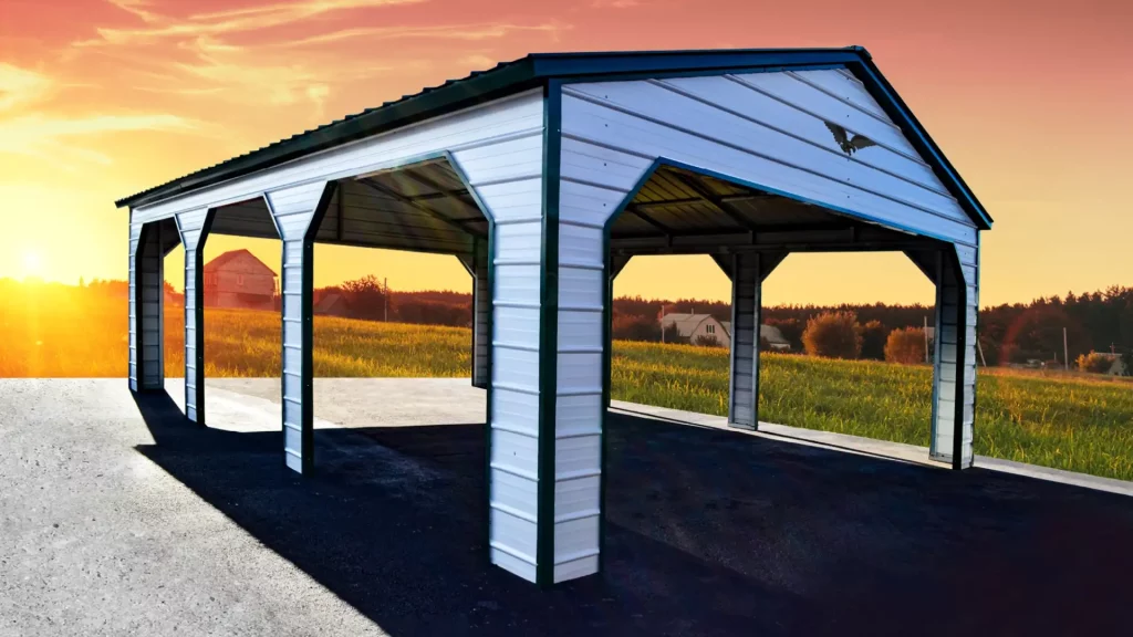 Example photo of a steel carport