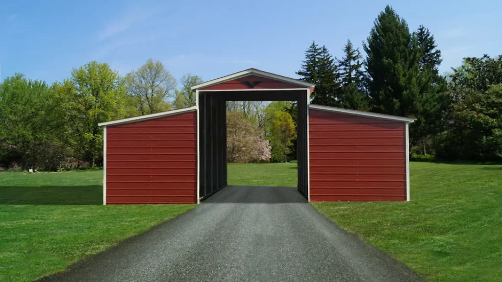 Example photo of a metal building for barn or farm use