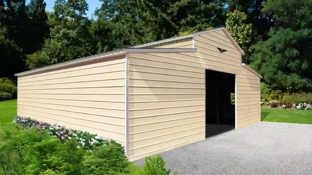 Example photo of a metal building for barn or farm use