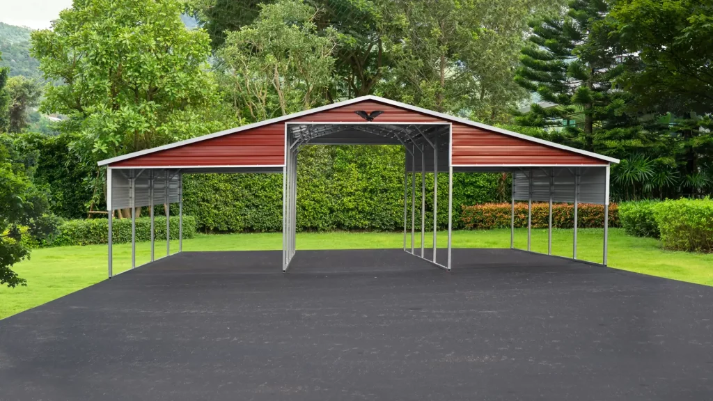 Example photo of a metal building for barn or farm use