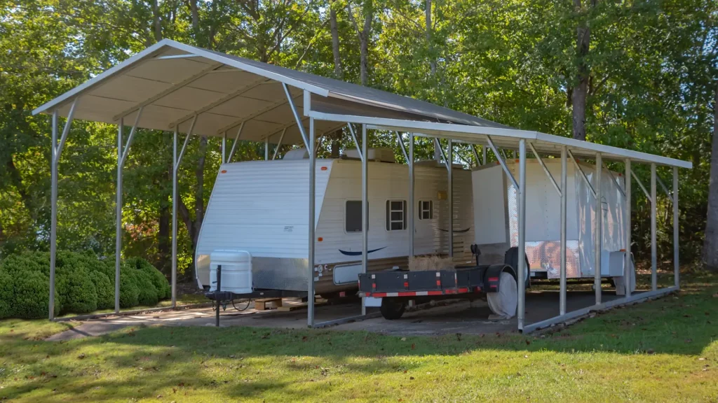 Example photo of a steel carport